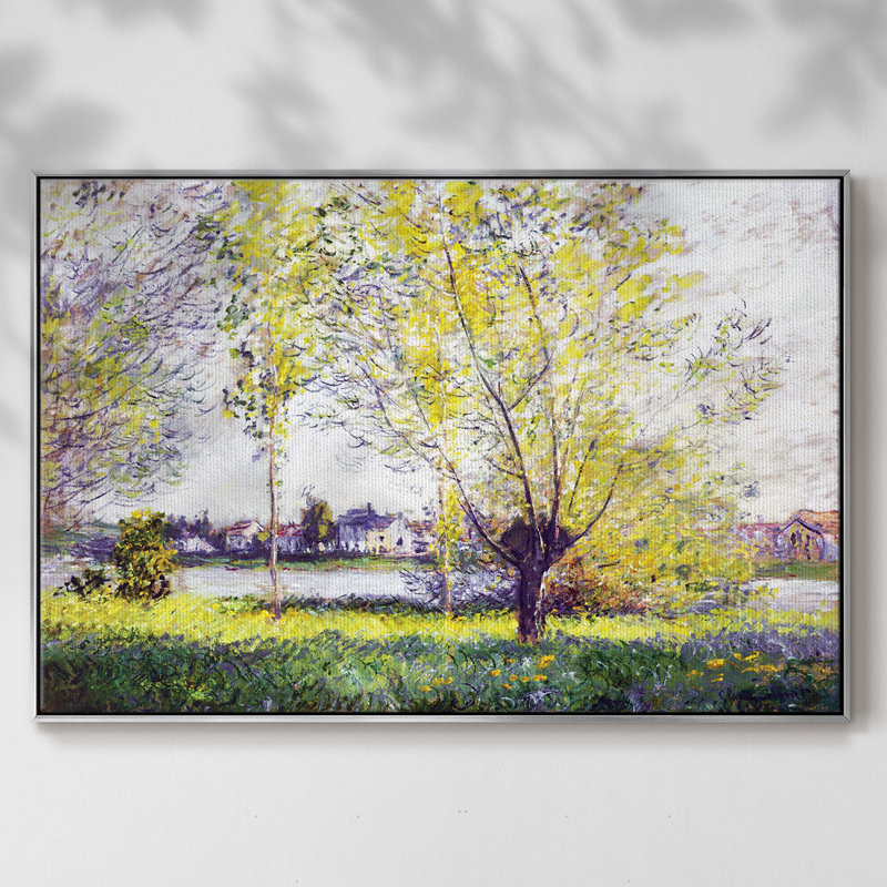 The Willows, 1880, reproduction d'art sur toile, Argent, H 27 po x l 41 po x P 2 po