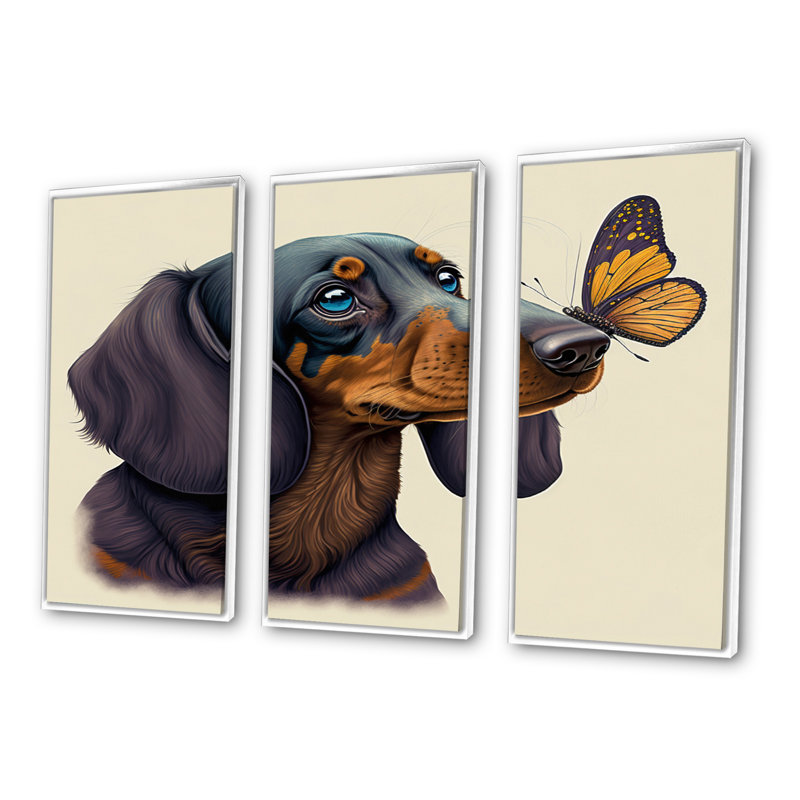 Zahara - animaux, ensemble d'art mural sur toile_80631, H 20 po x l 36 po x P 1 po, Toile avec cadre blanc