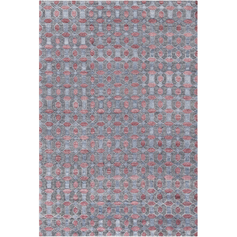 Hastyar Viscose Geometric Indoor Rug, Rectangle 2' x 3'