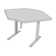 Equity Trapezoid Height Adjustable 59'' L Training Table