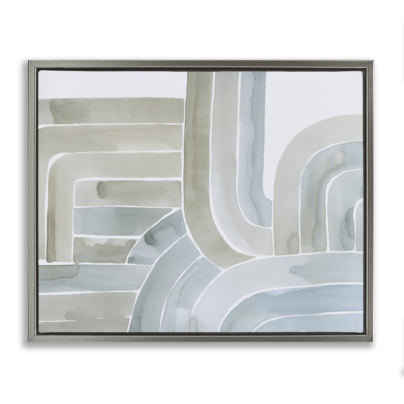 Art mural sur toile Floater encadré, par Grace Popp, H 17 po x l 21 po, Gris