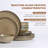 ALOFMO 12 Piece Stoneware Plates and Bowls Set,Dinnerware Sets Service For 4