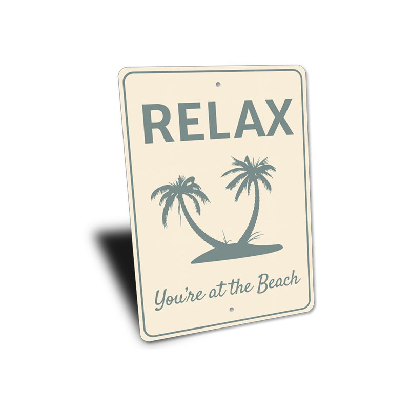 Panneau en aluminium Relax Beach, H 14 po x l 10 po x P 0,04 po