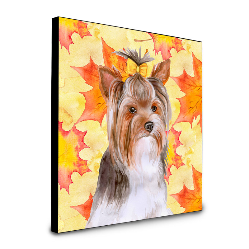 Panneau mural d’art Cannes, Yorkshire Terrier brun
