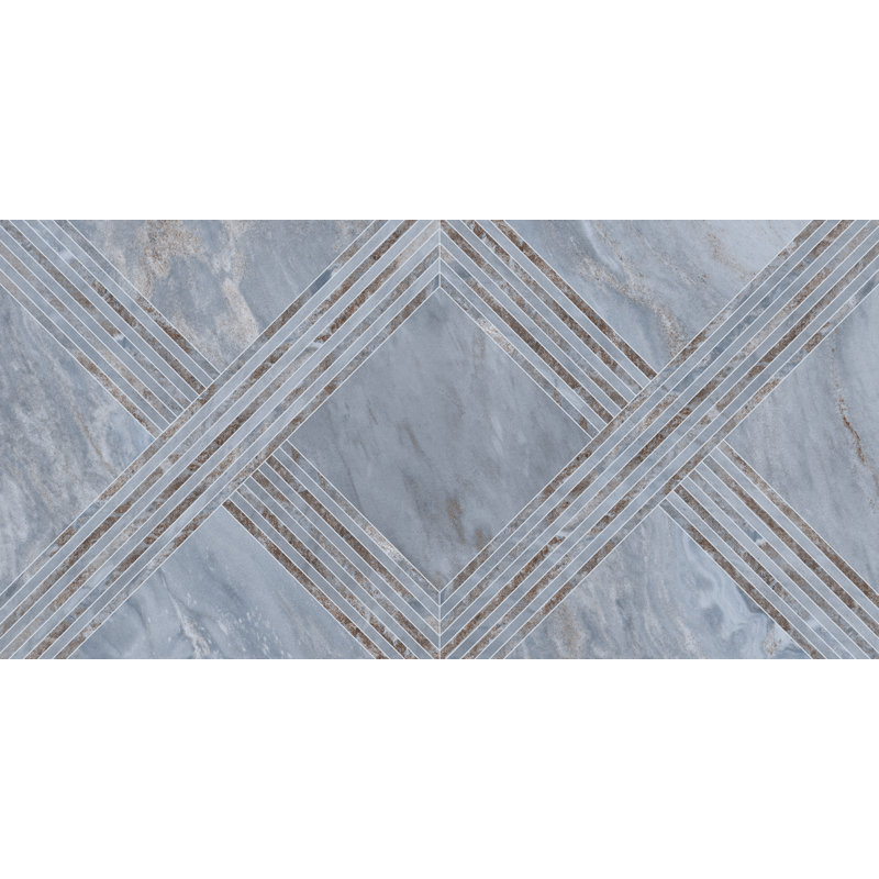 High Gloss 19.3" x 38.6" Porcelain Marble Look Wall Floor Use Tile