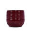 Ensemble de 3 pots à fleurs en céramique rouge pour intérieur et extérieur, design moderne avec finition brillante, toutes saisons, jardinière de 14,79 po x 12,19 po, 42,02 lb-1946533674-1946533677