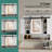 Rustic Bathroom Medicine Cabinet with LED lights & Sliding Barn Door, Wall-Mounted Storage