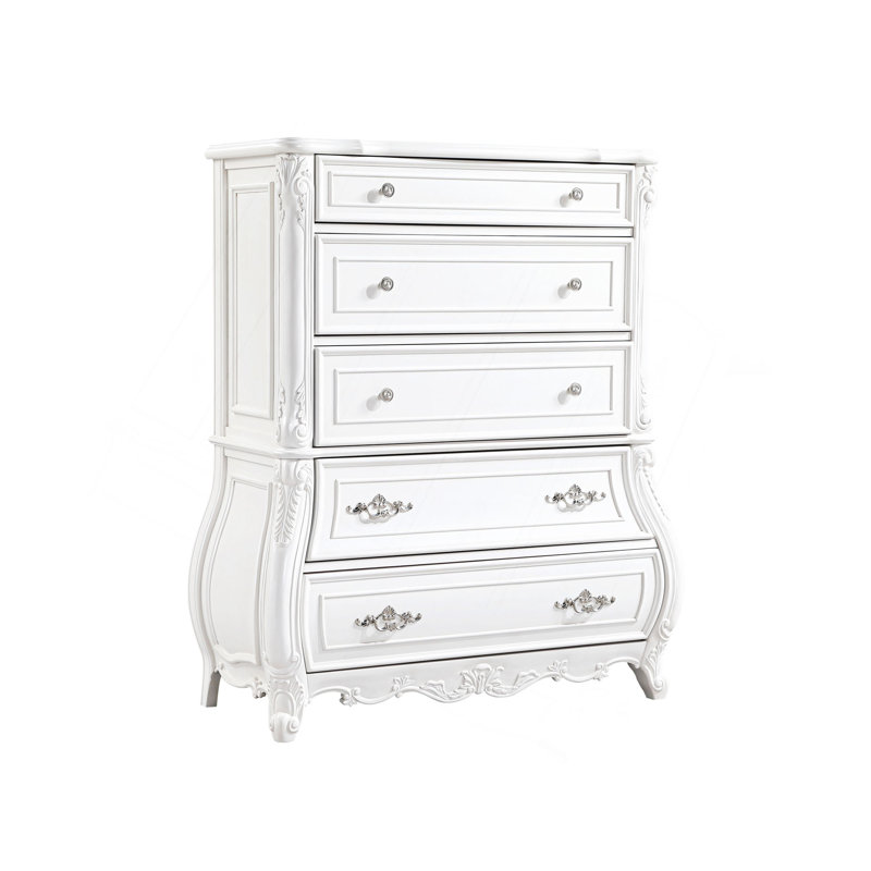 Commode 5 tiroirs de style moderne en bois