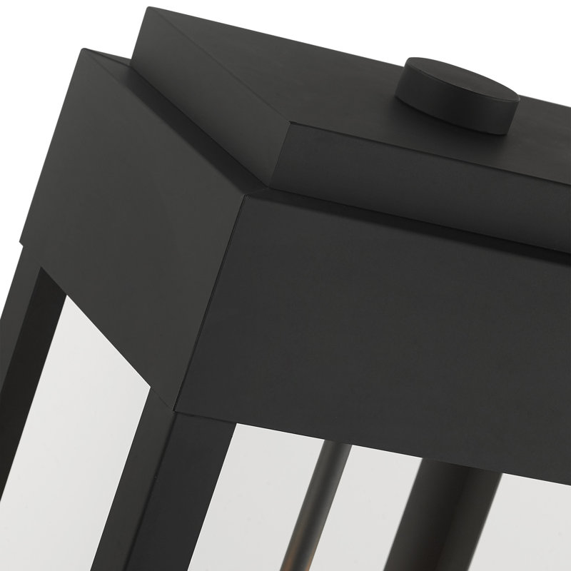 Tête de lanterne câblée 1 lumière H 19,75 po, Noir