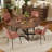 Round Dining Table Set with Velvet Upholstery Chairs-896957267-896957266-892995273