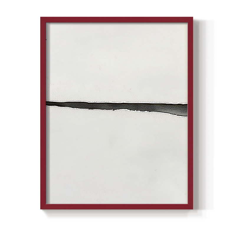 Impression abstraite encadrée CLIV - prête à être suspendue - fabriquée aux États-Unis, H 14 po x l 11 po, Rouge