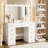 Lighted Vanity Desk With 11 Hollywood Bulbs, 11 Drawers & 7-Tier Shelf, Makeup Vanity With Power Outlet, 3 Color Modes, White Dressing Table