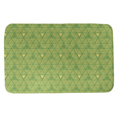 Tapis de bain géométrique à motif de triangles dessinés à la main