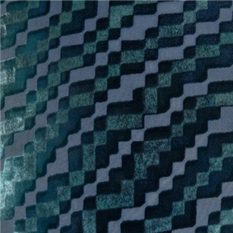 Steps Velvet Square Pillow Cover & Insert, 18"H x 18"W, Shark Geometric