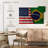 Cracked USA Brazil Flag-46631712