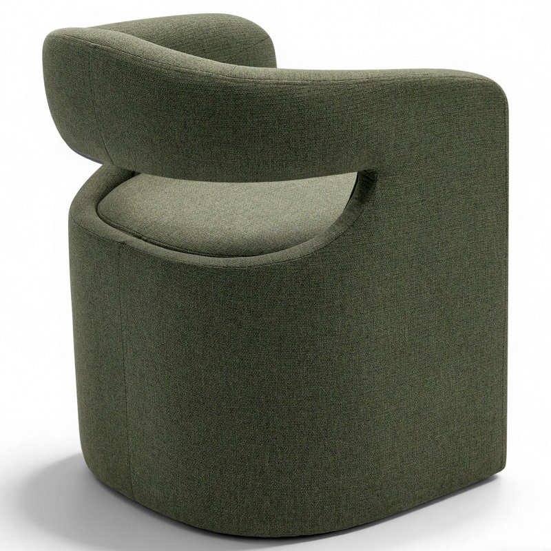 Chaise rembourrée avec roulettes cachées, Vert