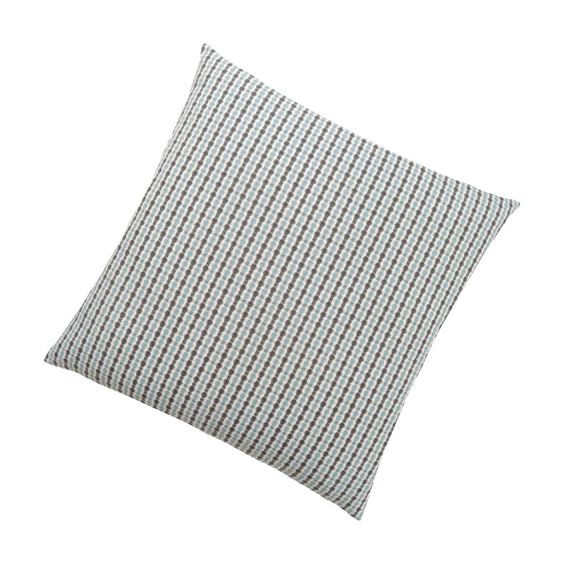 Coussin décoratif Zeta, 18 po, motif à pois abstrait, insert en polyester, Bleu/gris