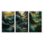 «Green Linear Symphony», 3 pièces sur toile-1793365624-1793365625