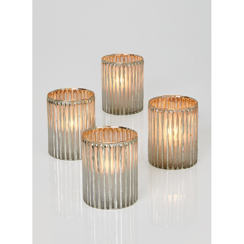 4'' H Glass Tabletop Votive Holder