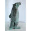 Statue Noleo résine taupe avec verres finition bronze vert patine 9 po x 11 po x H 26 po