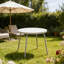 Ensemble de chaises longues en corde tissée 3 pièces avec repose-pieds et table d'appoint