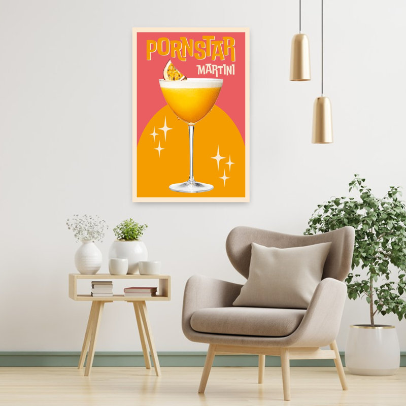 «Vibrant Star» Martini, art mural contemporain, H 36 po x l 24 po
