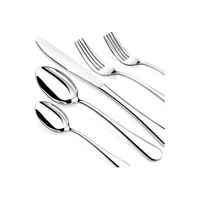 60 Piece Stainless Steel Cutlery Mirror Polished Forks Spoons