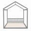 Queen Size Wooden House Bed With Headboard-1581309430