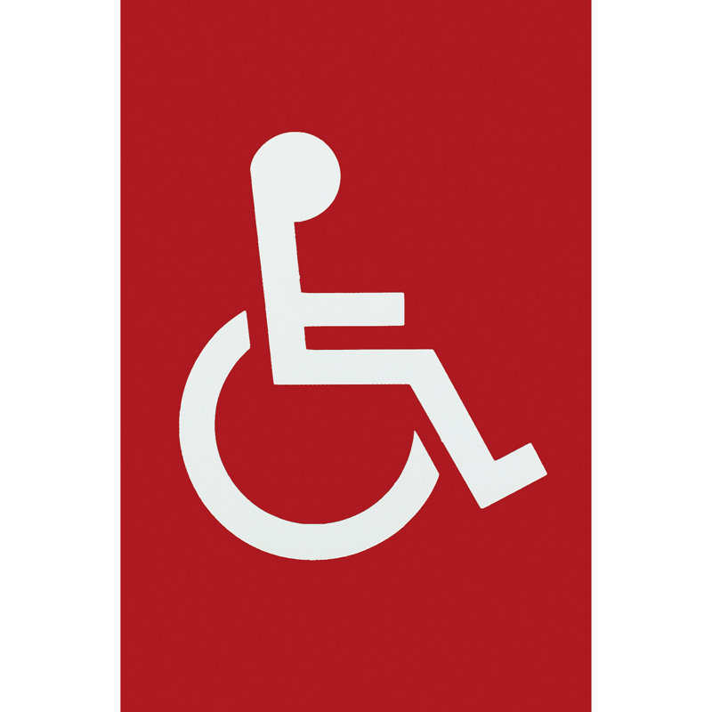 Amarylis Disabled Sign 100Mm X 150Mm, Rouge Red