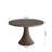 Solid Wood Round Dining Table Dark Walnut Color For 2-8 People-430556260