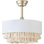 Ventilateurs de plafond 20 po avec lumières Fandelier, ventilateur de lustre Boho avec télécommande, 6 vitesses pour chambre à coucher, salon, chambre de bébé