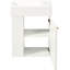 Meuble-lavabo de 18,5 po de style rustique avec lavabo en résine facile à utiliser, meuble sous-lavabo, rangement latéral, portes intelligentes à fermeture en douceur, design élégant