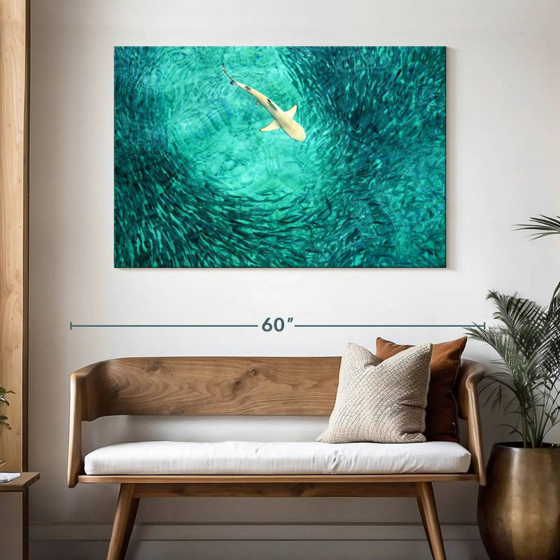 Brampt Shark Prey, 32" H x 48" W