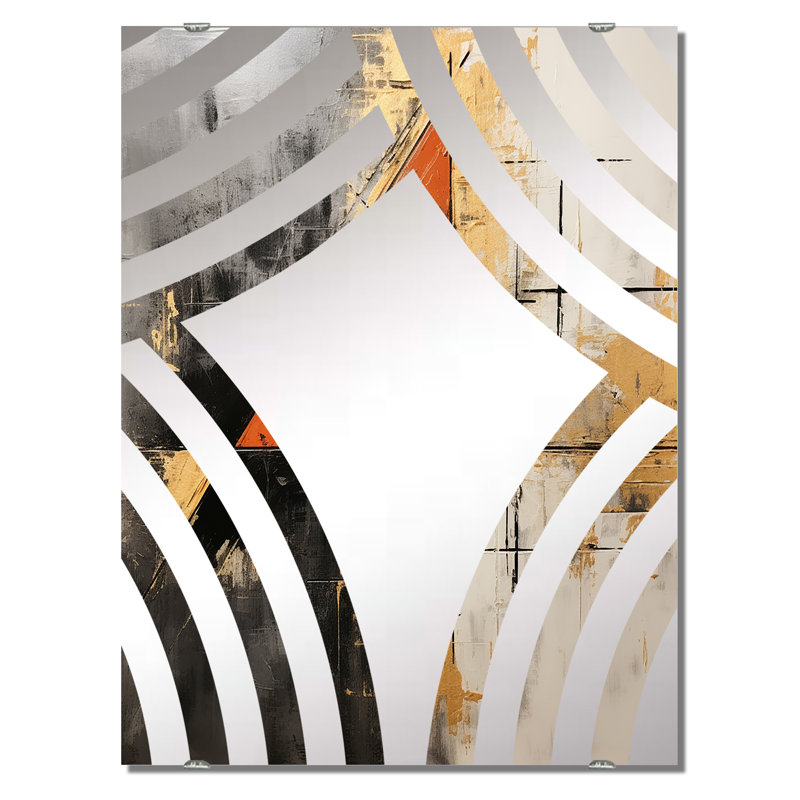 Rosenberry - Miroirs muraux décoratifs à collage abstrait MIR131632, 40 po x 30 po