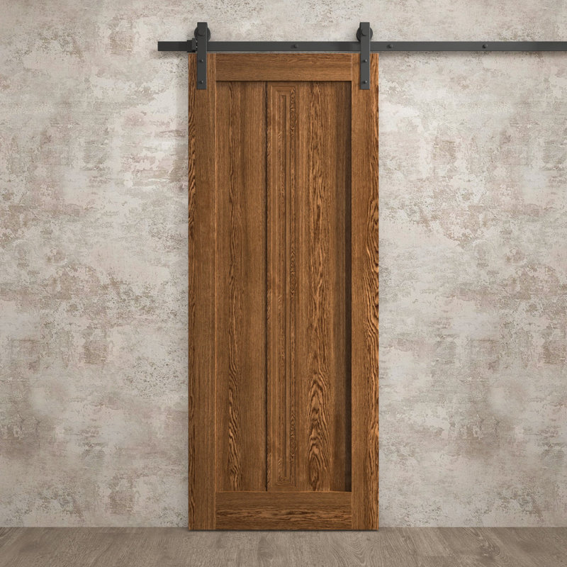 Porte de grange moderne | Ego 5006 | Ensemble de quincaillerie lourde pour rails | Portes intérieures solides, Chêne cognac