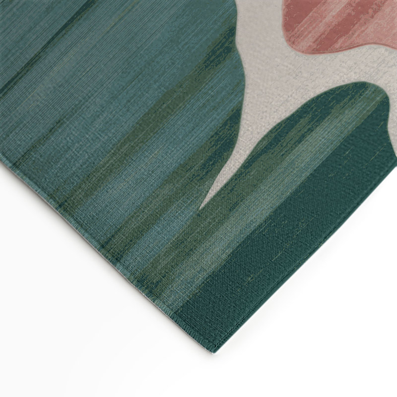 Tapis intérieur et extérieur gris Watercolor, Rectangle 5 pi x 7 pi