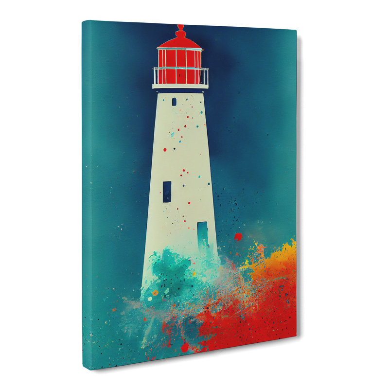 Lighthouse Splatter Vol.1 - Wrapped Canvas, 50cm H x 35cm W x 3cm D