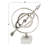 Trentelman Aluminum Metal Armillary Educational Silver Globe with Marble Base
