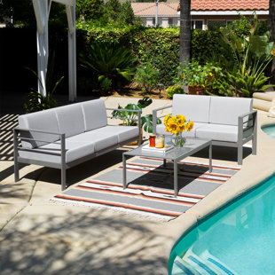 Wayfair | Grey Patio Conversation Sets You'll Love in 2023