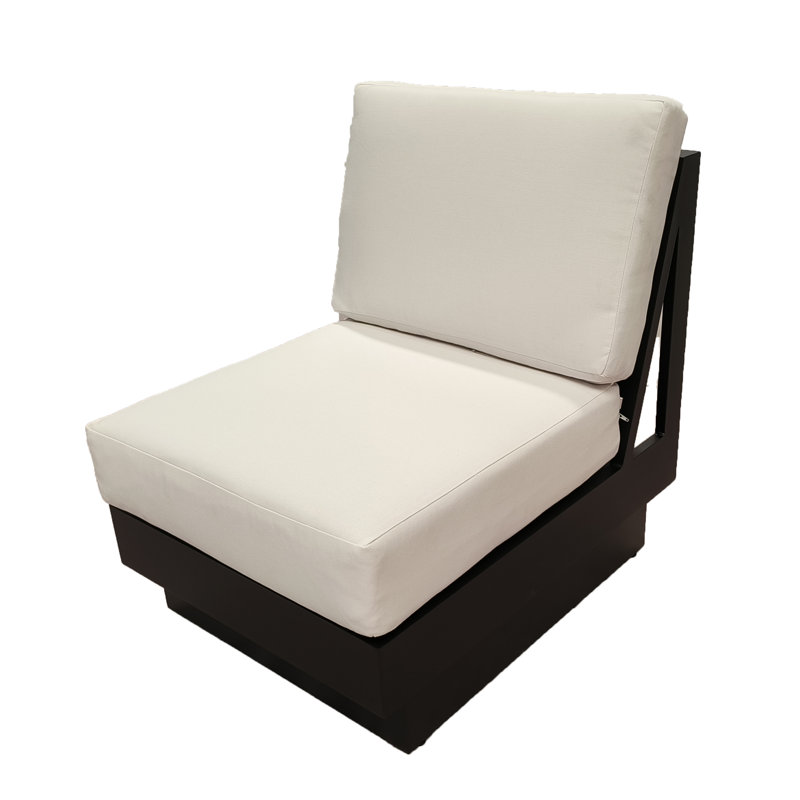 Chaise longue d'extérieur en métal avec coussins Sunbrella Lucca