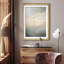 "Serene Sky and Sea Minimalist Coastal Landscape Country Rustic Gold Art encadré, décoration murale"-108570911