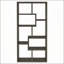 Bibliothèque patinée à 8 tablettes avec structure durable et design élégant pour les espaces de vie modernes