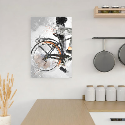 "Urban Cyclist Splash", art mural contemporain