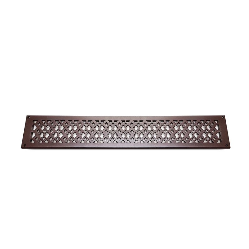 Grille murale en métal, Brun, 3 po x 24 po