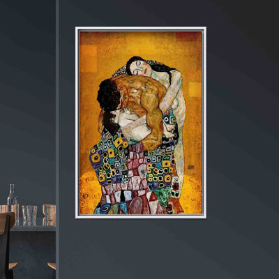 Gustav Klimt 'The Family' Art Nouveau Printed Canvas Wall Art,1P WhiteFramedCanvas
