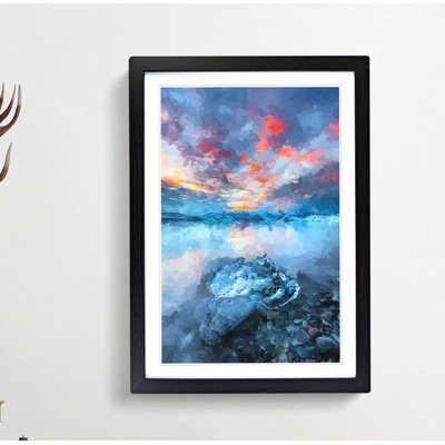 Iceland View in Abstract - Framed Print