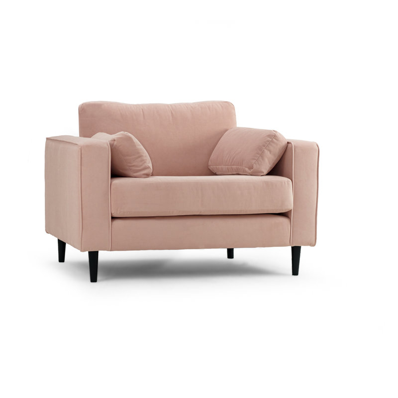 Millerville 2 Seater Velvet Sofa, Blush