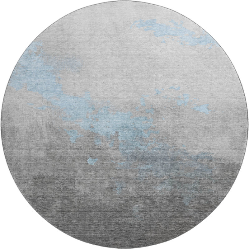 Premium Machine Washable Bennette AMF1881 Modern Rug, Round 8'