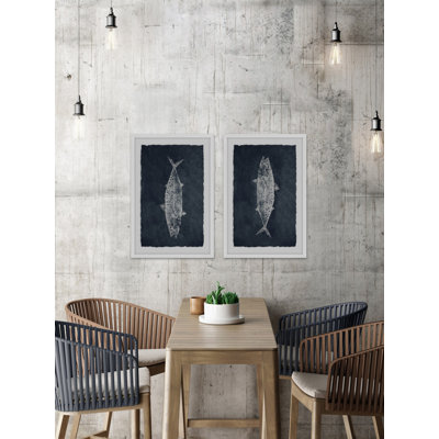 " Upside Down Fish Diptych " 2 - Pieces