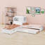 Lit en L avec tiroir de rangement, lit gigogne, bureau et éclairage à DEL pour les petites pièces-862915147